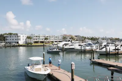 Boats docked in Tierra Verde